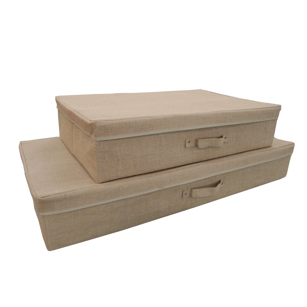 Hessian Under Bed Storage Box for proportions 1000 X 1000