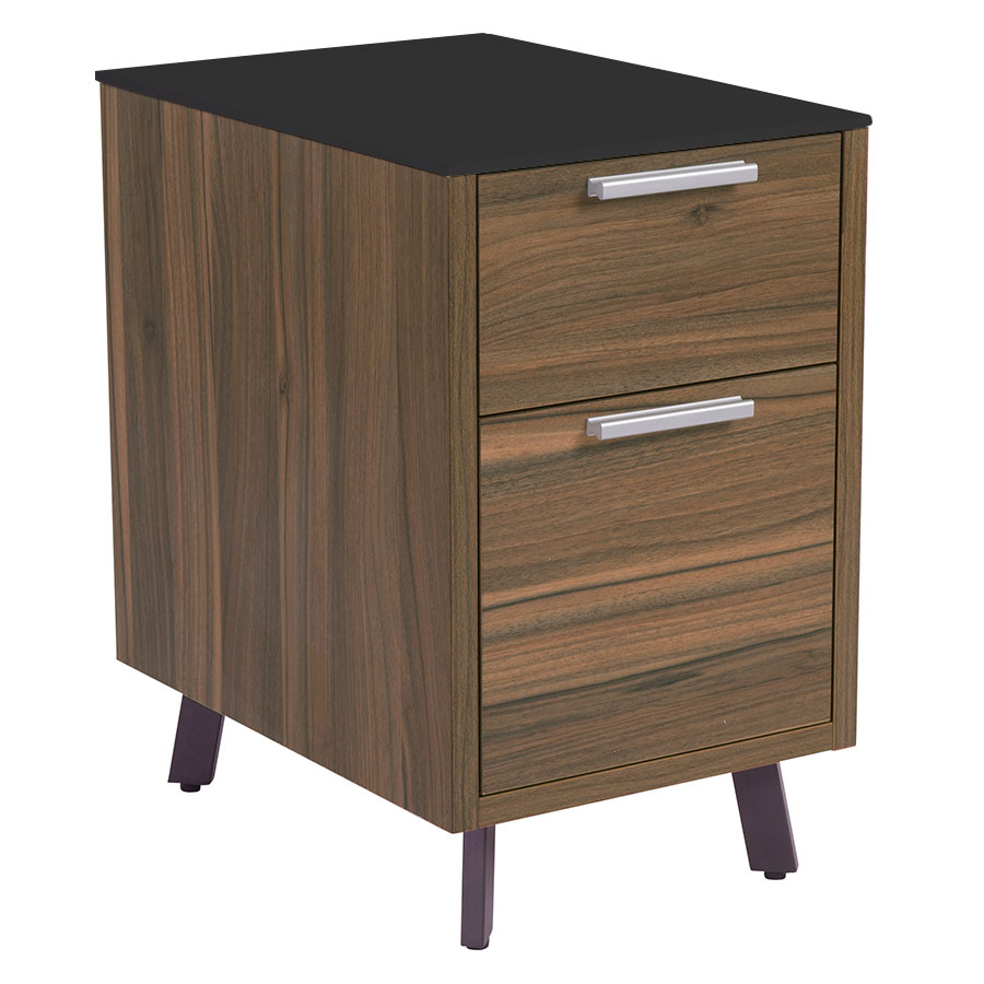 Hillard Modern Walnut Black File Cabinet Eurway within sizing 900 X 900