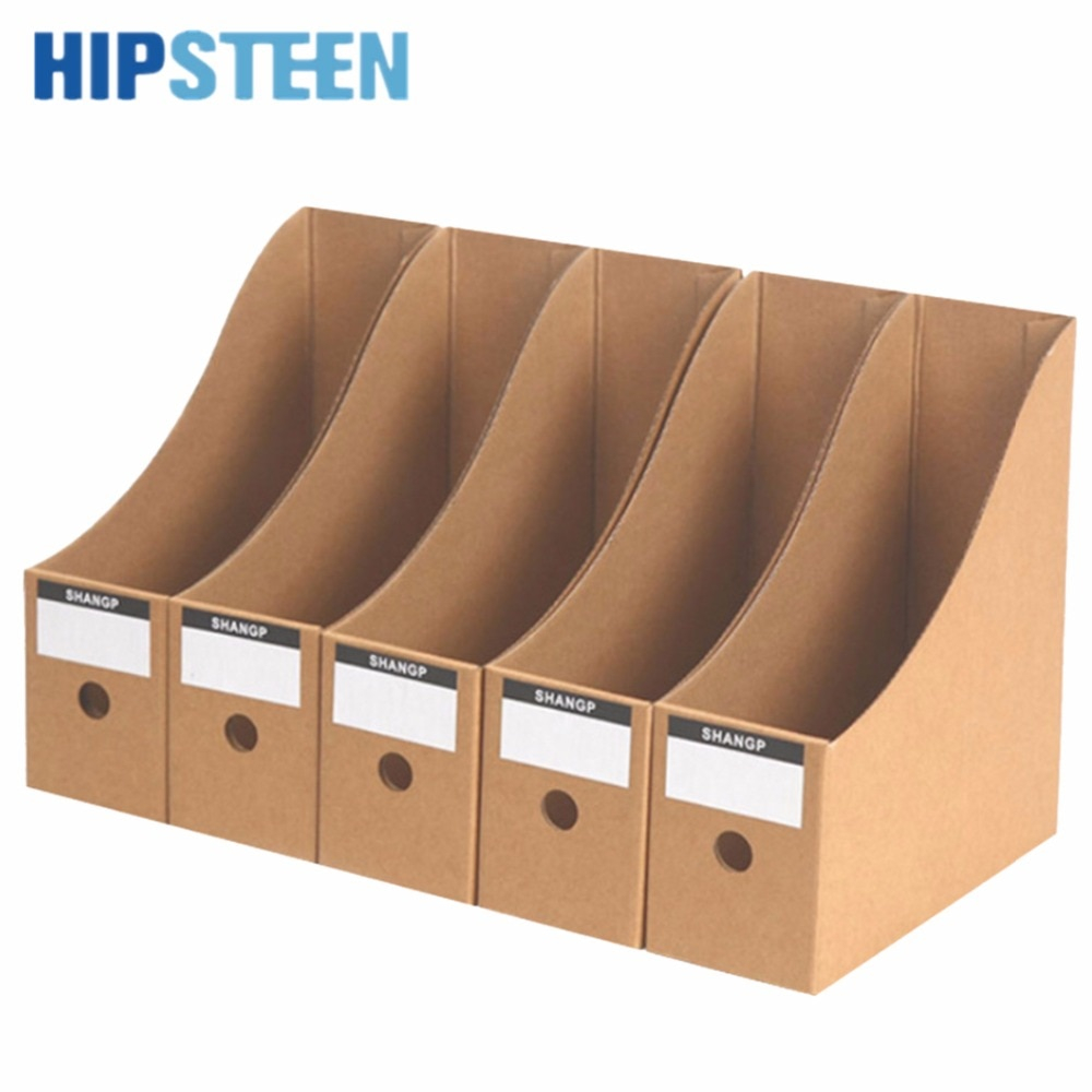 Hipsteen 5pcs Hard Paper File Storage Box Office Study Desktop in measurements 1000 X 1000