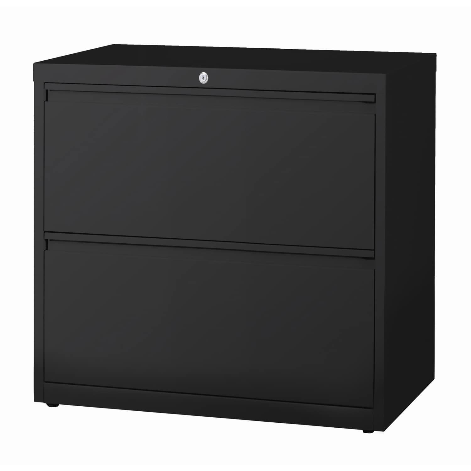 Hirsh 2 Drawer Commercial Lateral File Cabinet 30 Inch Wide Black intended for dimensions 1500 X 1500