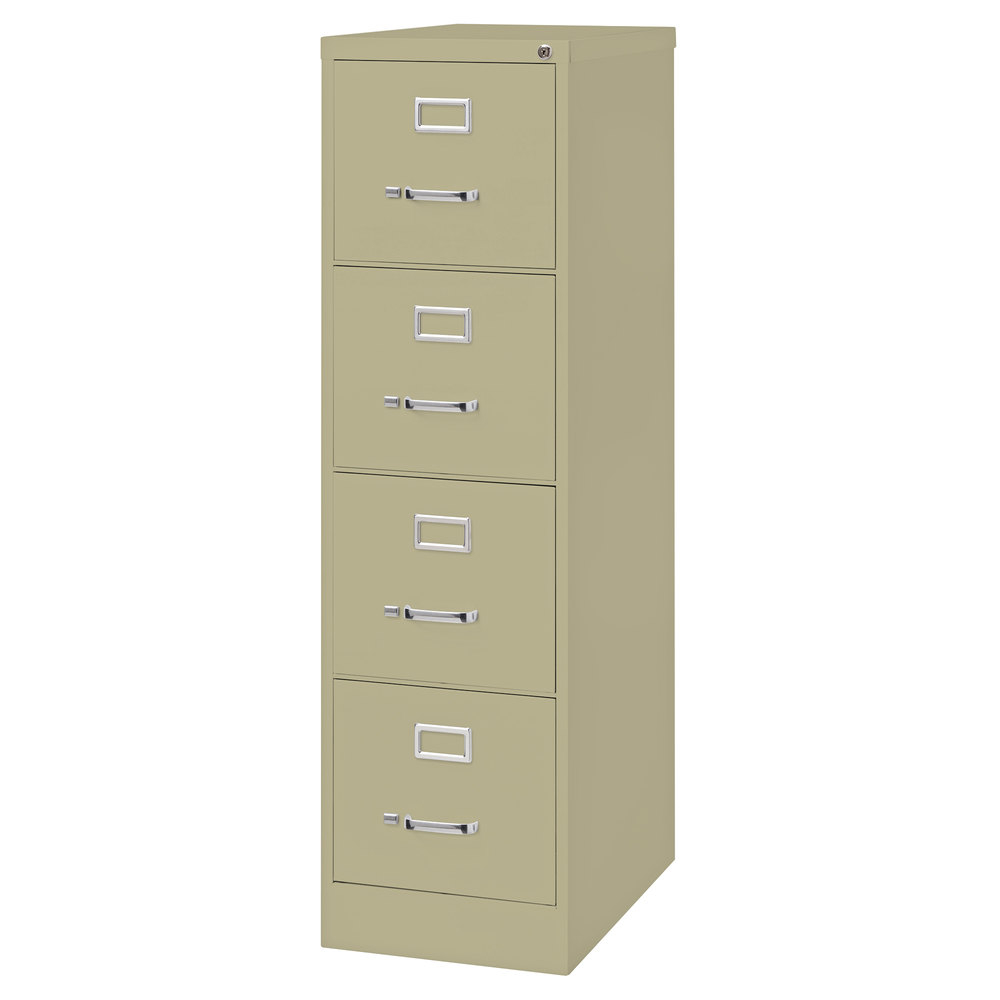 Hirsh Industries 17545 Putty Four Drawer Vertical Letter File Cabinet in proportions 1000 X 1000