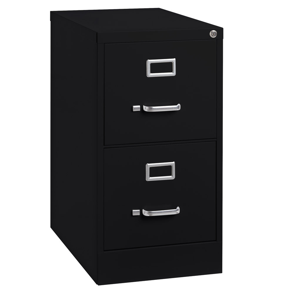 Hirsh Industries 17890 Black Two Drawer Vertical Letter File Cabinet in measurements 1000 X 1000