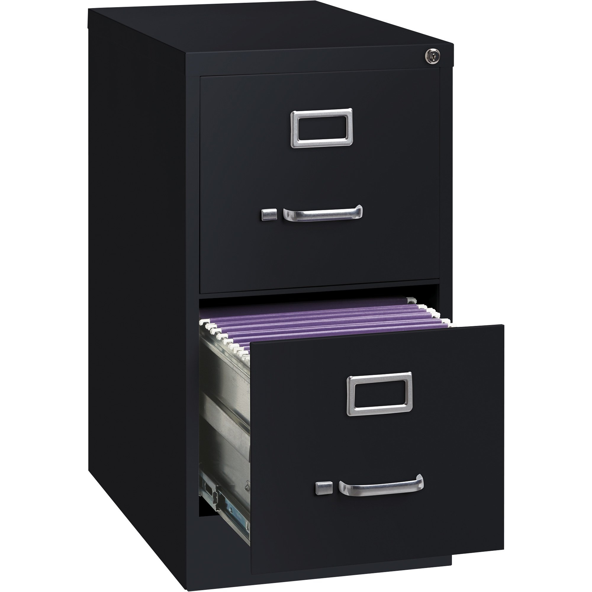 Hirsh Industries 2 Drawer Vertical File Cabinet 22ind Black inside proportions 2000 X 2000