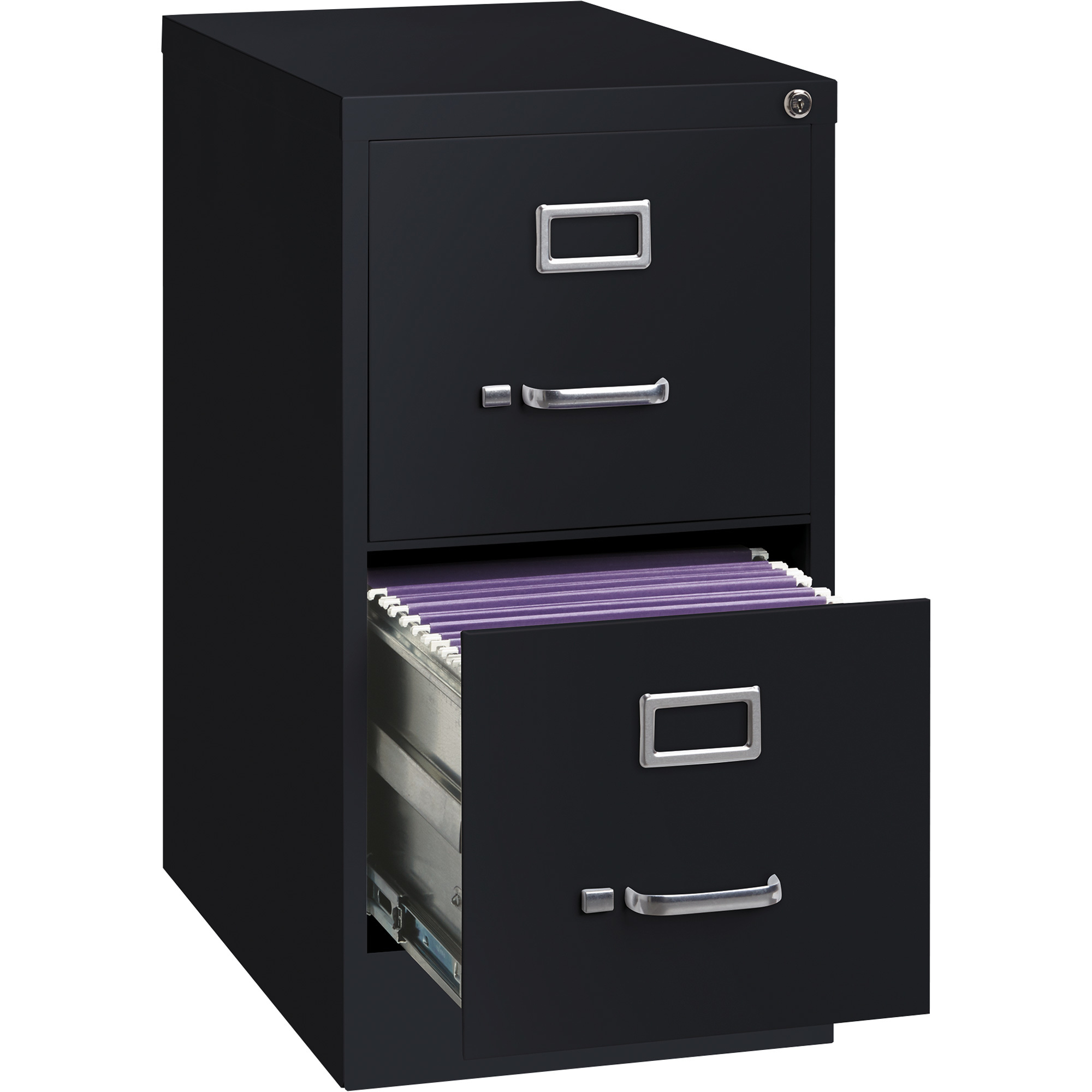 Hirsh Industries 2 Drawer Vertical File Cabinet 22ind Black intended for sizing 2000 X 2000