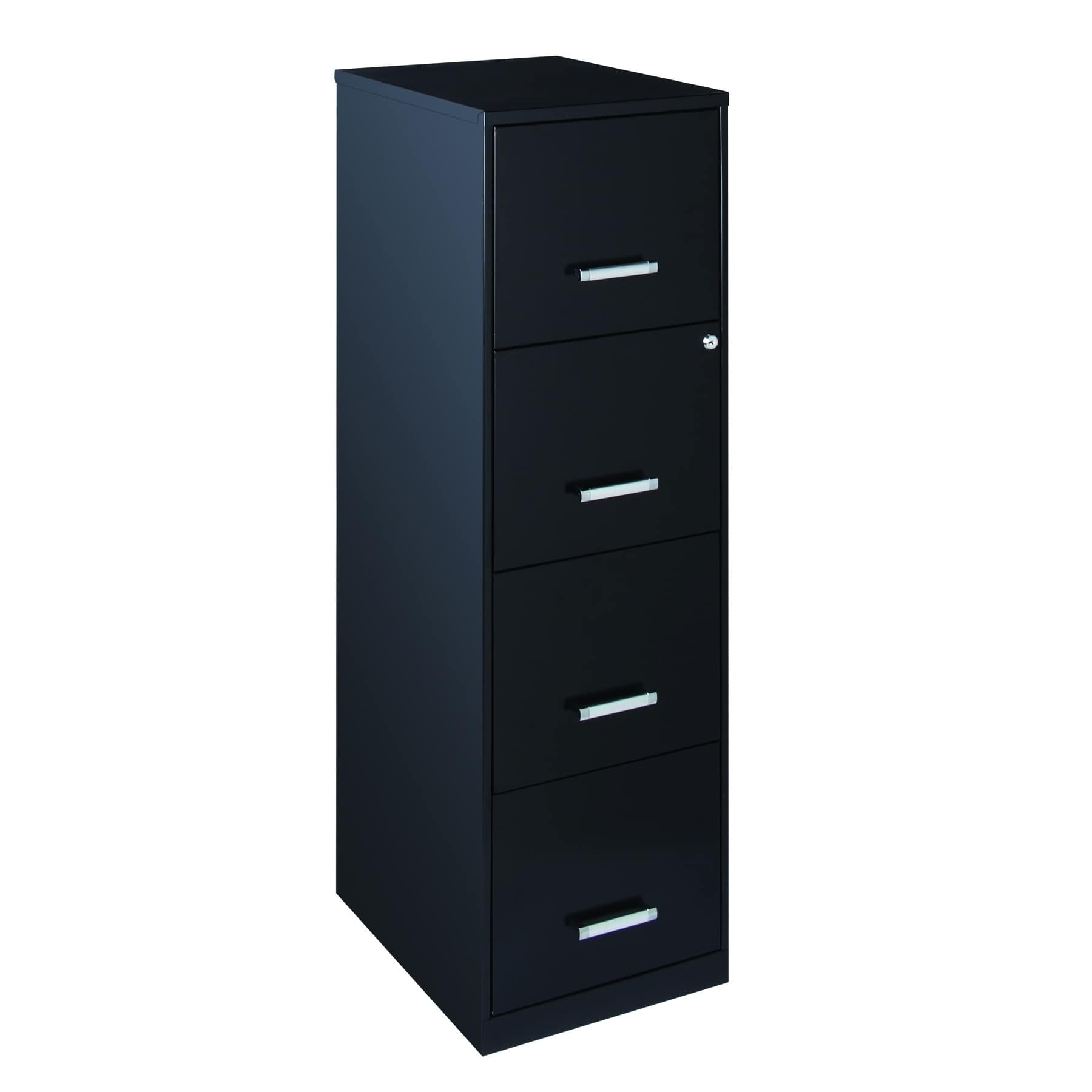 Hirsh Space Solutions 18 Deep 4 Drawer Smart File Cabinet In Black for dimensions 1800 X 1800