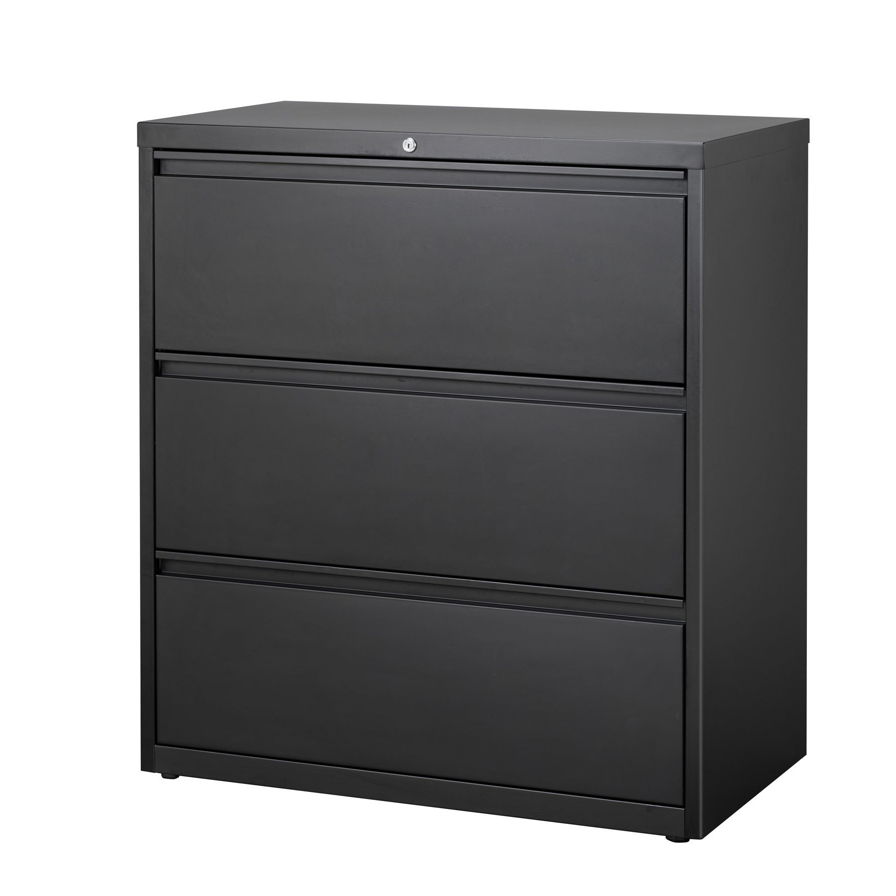 Hl8000 Series 36 Inch Wide 3 Drawer Lateral File Cabinet Black with proportions 1800 X 1800