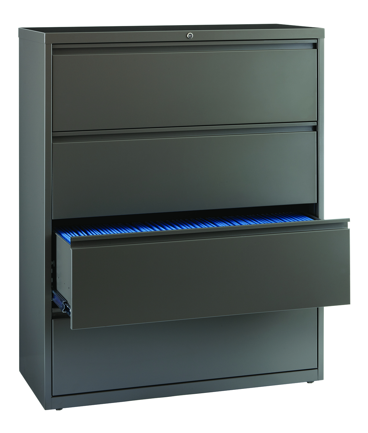 Hl8000 Series 42 Inch Wide 4 Drawer Lateral File Cabinet Charcoal throughout size 1200 X 1414