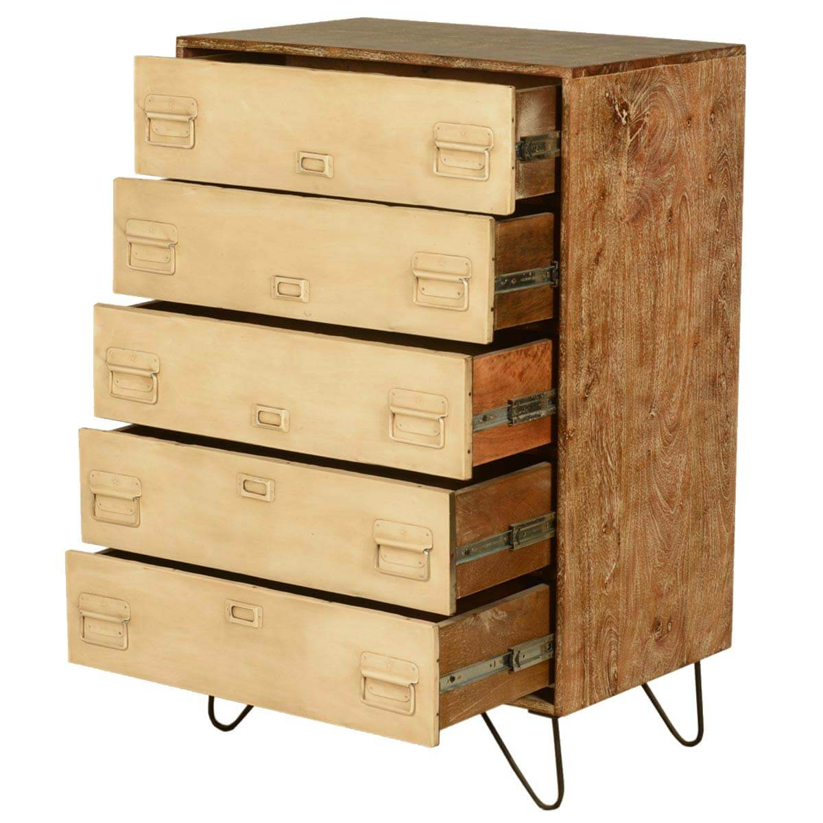 Holland Industrial File Cabinet Mango Wood 5 Drawer Dresser regarding measurements 1200 X 1200