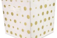 Home Basics Dot Patterned Storage Bin In Metallic Gold For The regarding proportions 2000 X 2000