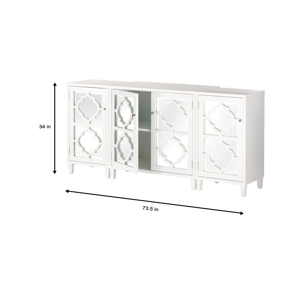 Home Decorators Collection Reflections White Mirrored Console Table for sizing 1000 X 1000