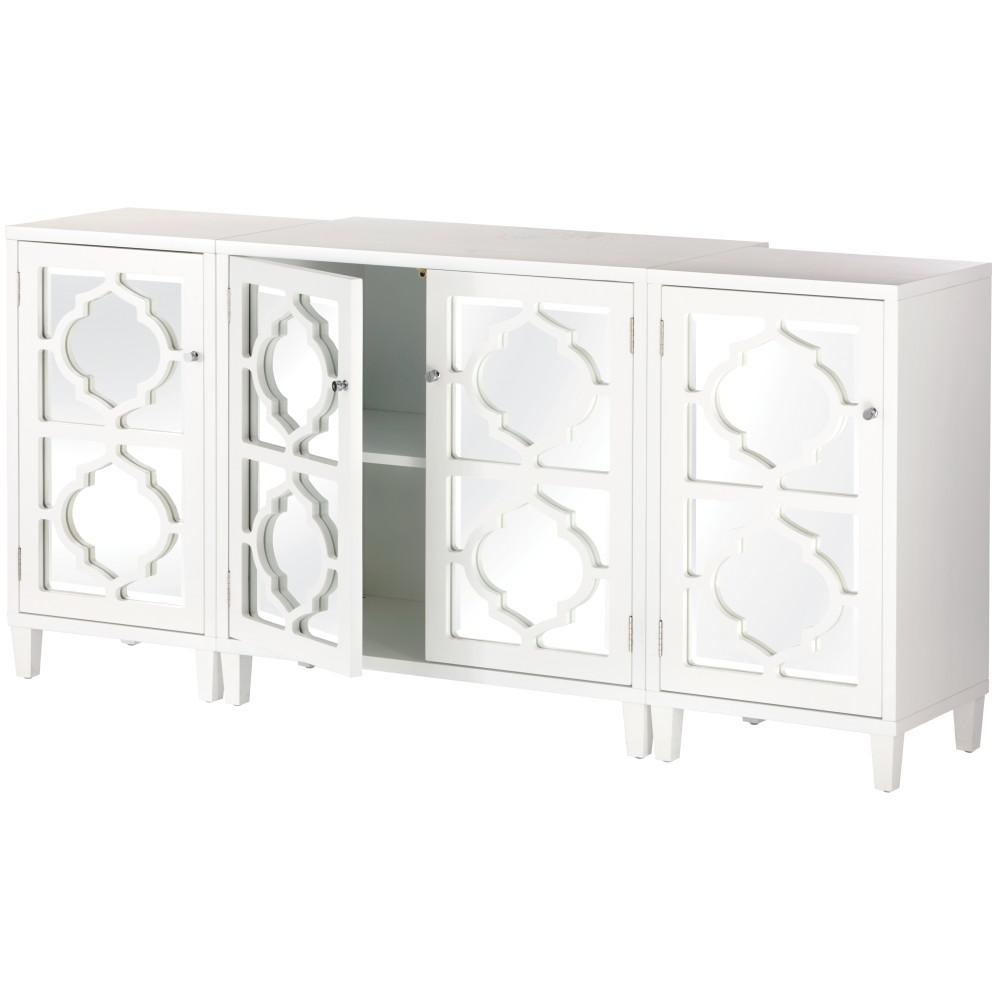 Home Decorators Collection Reflections White Mirrored Console Table with regard to measurements 1000 X 1000