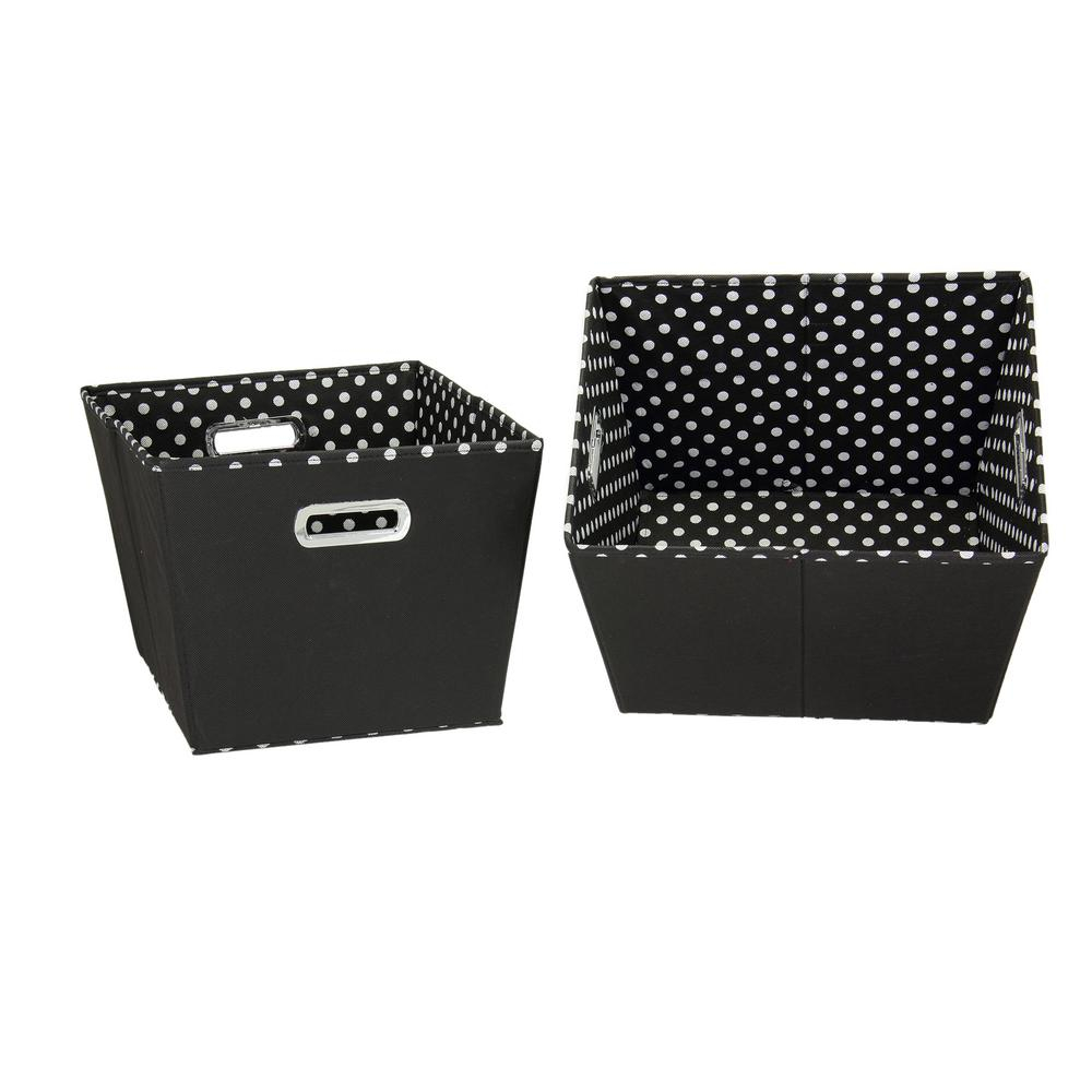 Home Essentials 12 In X 10 In 2 Toned Fabric Tapered Bin Set Of 2 inside sizing 1000 X 1000