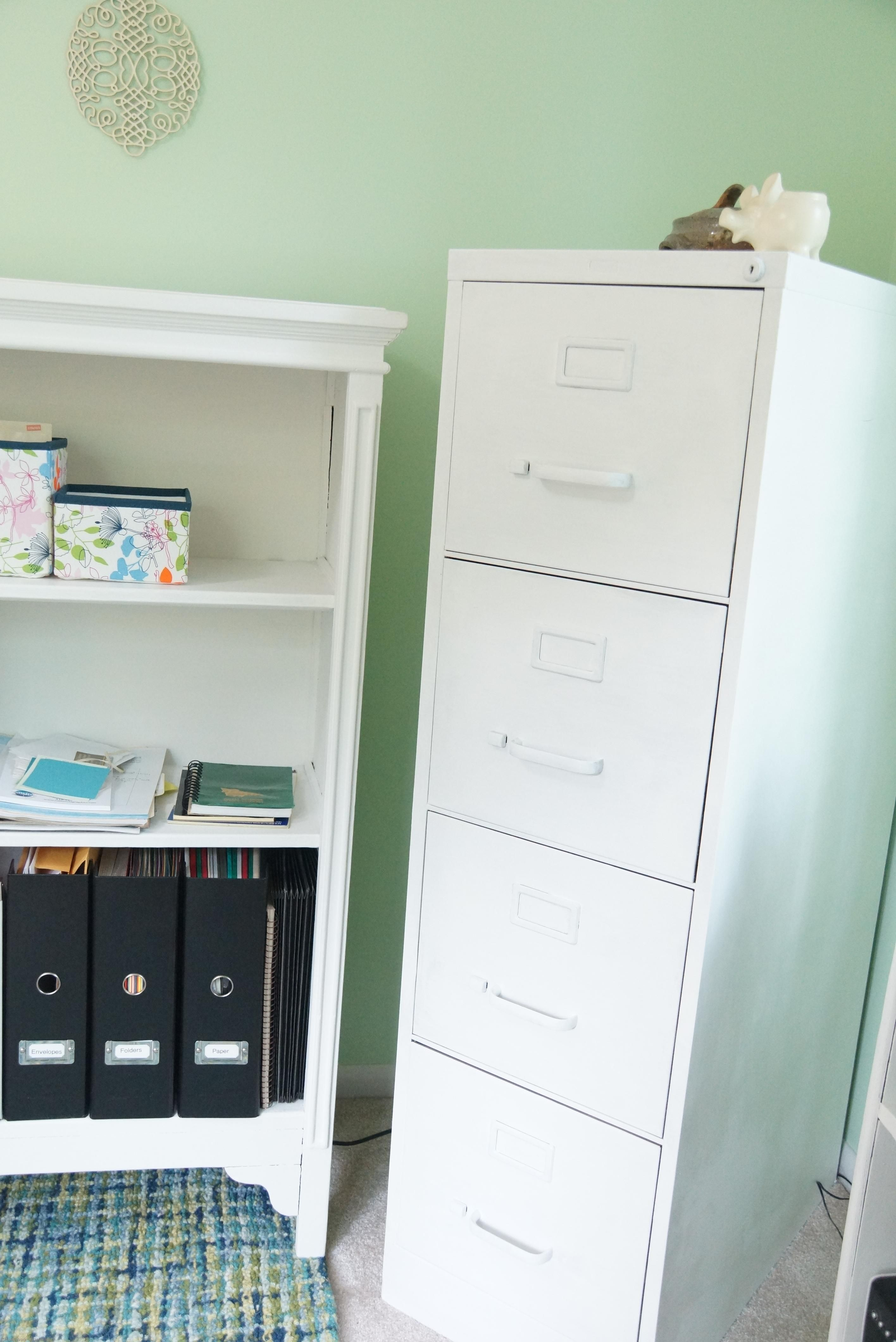 Home Office File Cabinet Painted With Annie Sloane Decorative Chalk throughout size 2832 X 4240