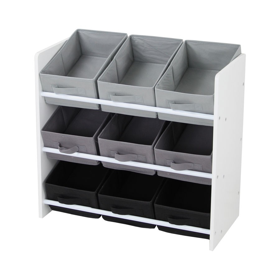 Home Scape 3 Tier Storage Unit With Pull Out Bins Blackwhite intended for size 900 X 900