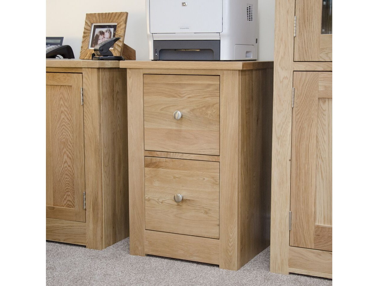 Homestyle Torino Light Oak 2 Drawer Filing Cabinet From The Bed Station in size 1274 X 960