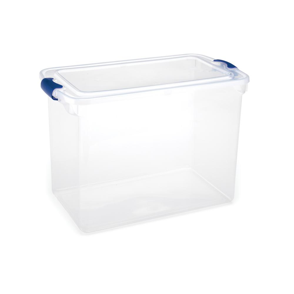 Homz 112 Qt Latching Clear Storage Box 2 Pack 3450clrecom02 pertaining to measurements 1000 X 1000
