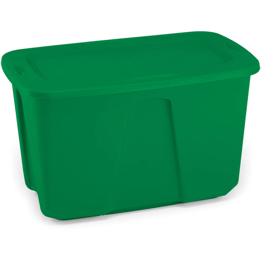Homz 32 Gal Plastic Holiday Storage Tote Green Set Of 6 in dimensions 900 X 900