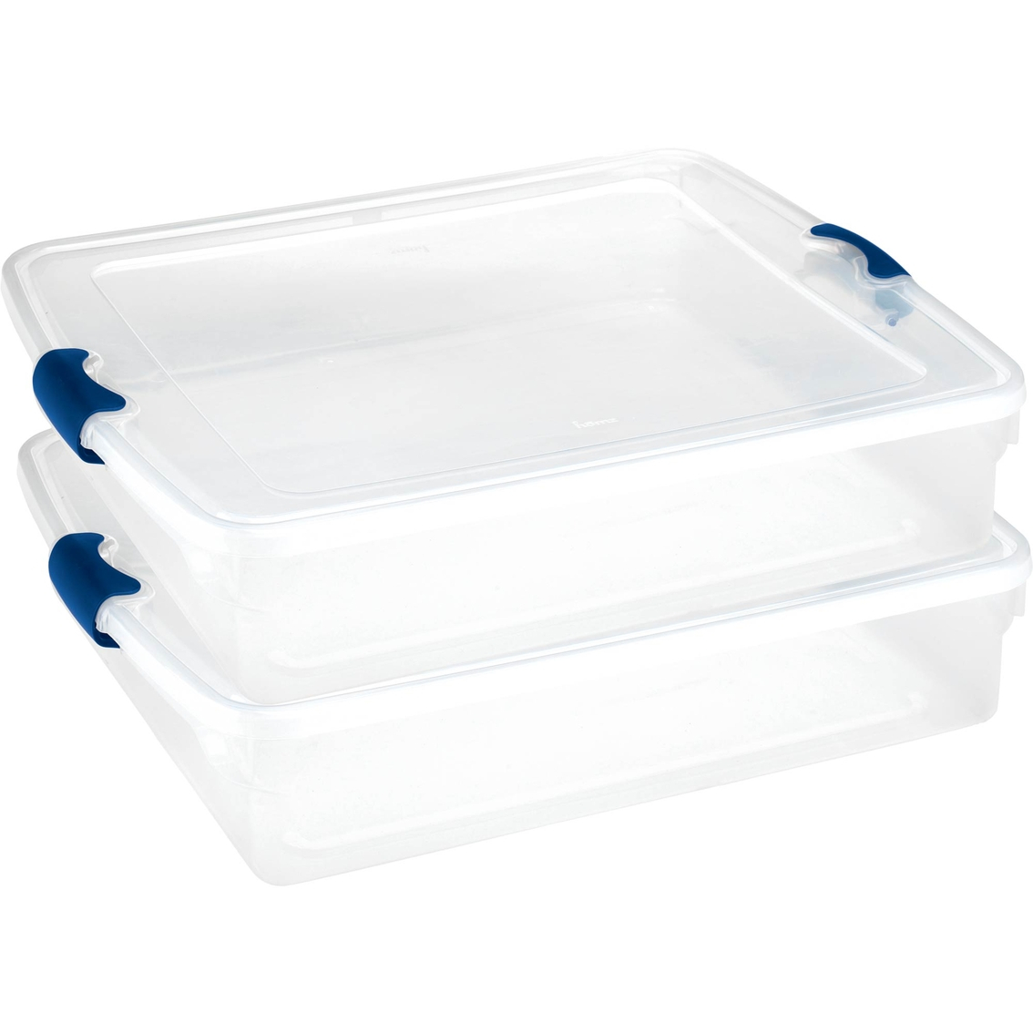 Homz 56 Qt Fullqueen Underbed Clear Storage Box 2 Pk Plastic regarding proportions 1134 X 1134