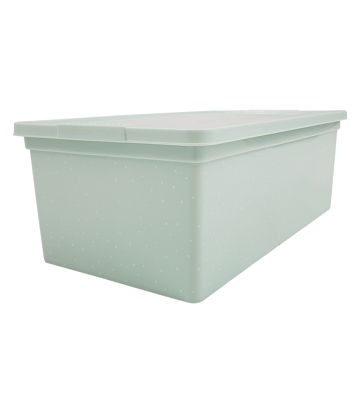 Homz 6 Quart Storage Container With Aqua Lid Dots Joann pertaining to dimensions 1200 X 1360