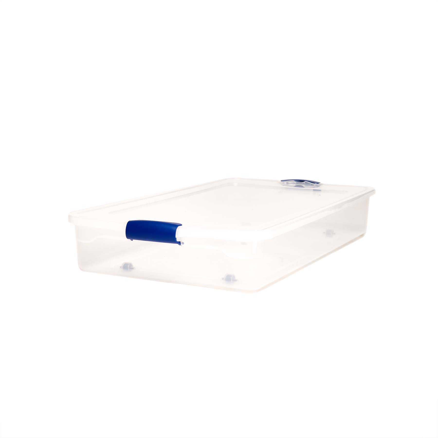 Homz 60 Quart Clear Under Bed Storage Container Walmart Inventory inside dimensions 1800 X 1800