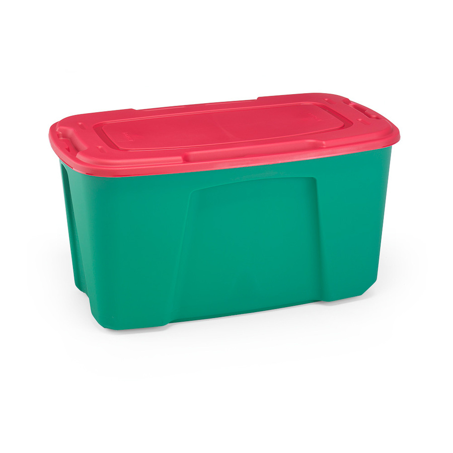 Homz Products 49 Gallon 196 Quart Green Tote With Standard Snap throughout dimensions 900 X 900
