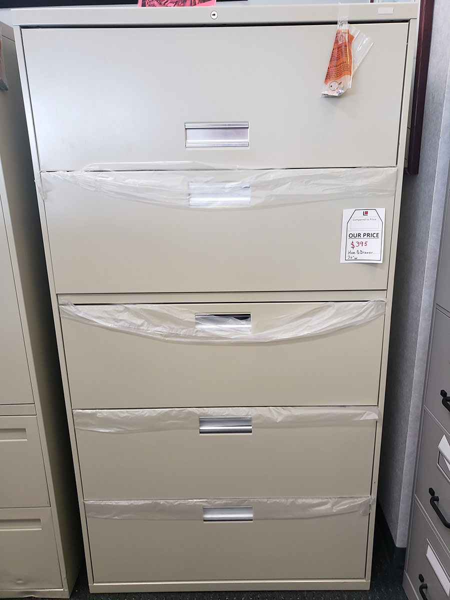 Hon 5 Drawer Lateral File 36w Putty Labers Furniture with regard to size 3024 X 4032