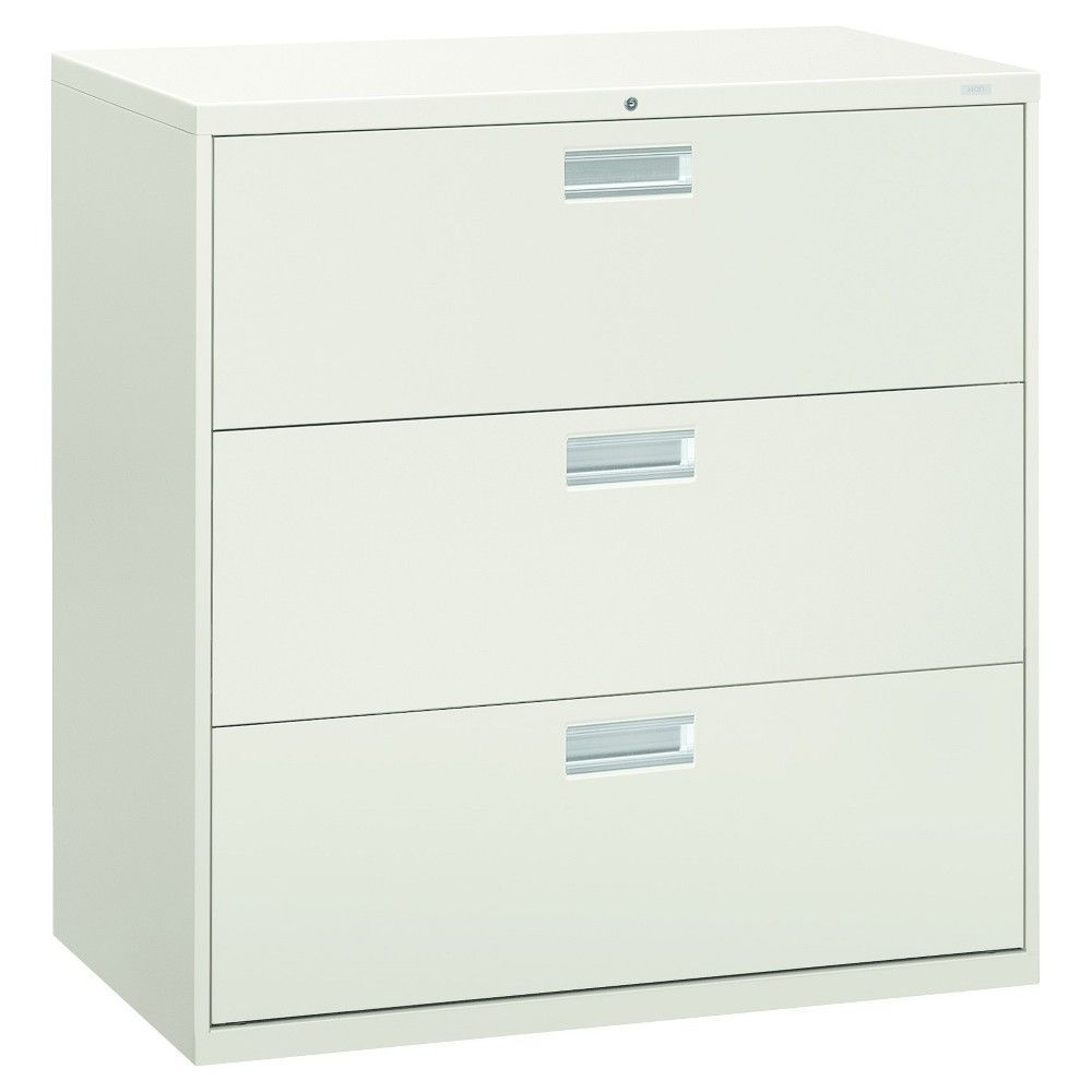 Hon 600 Series 3 Drawer File Cabinet 42w X 19 14d Light Gray in dimensions 1000 X 1000