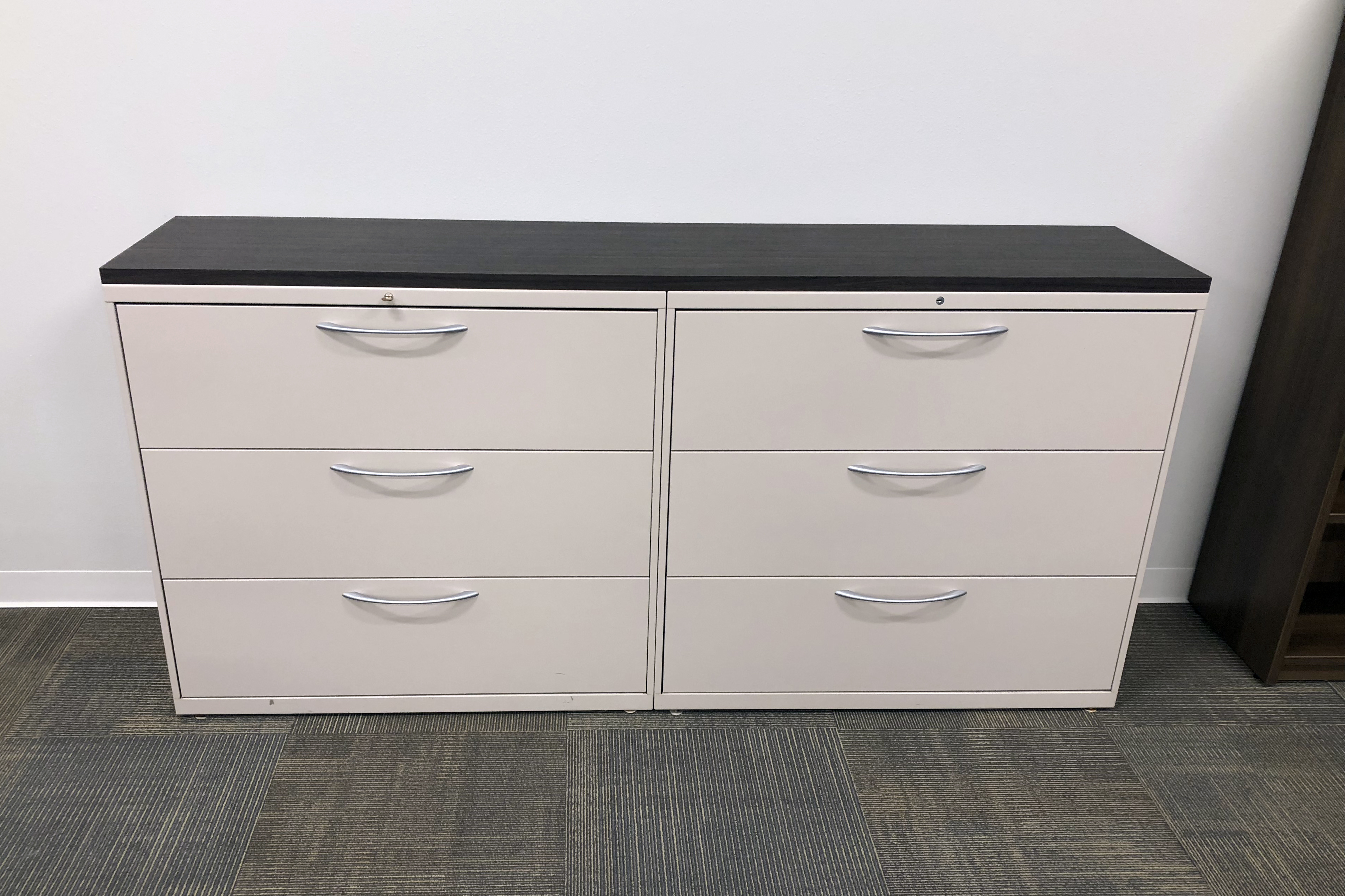 Hon Flagship 3 Drawer Lateral Files With Common Top Office for size 3827 X 2552