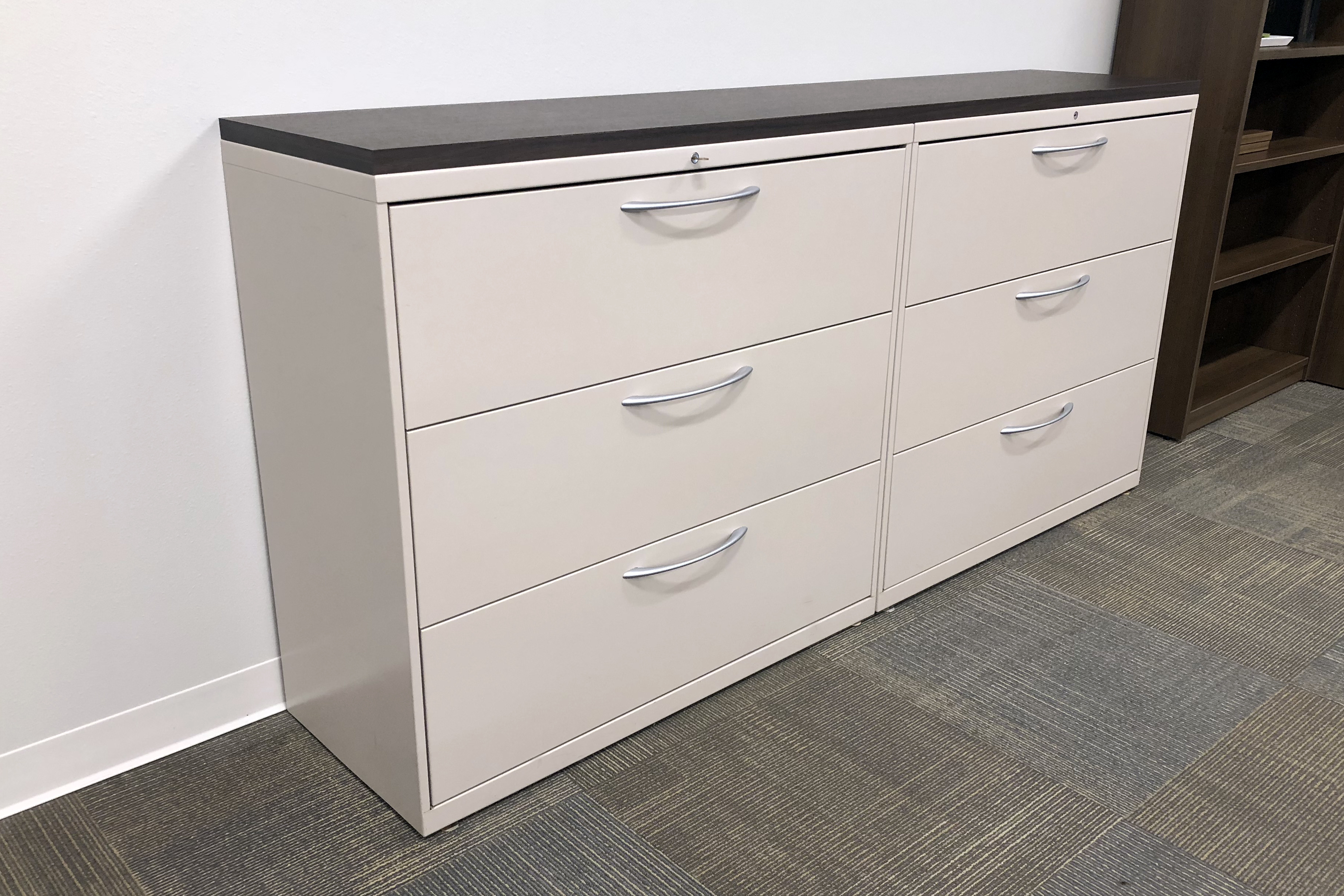 Hon Flagship 3 Drawer Lateral Files With Common Top Office inside measurements 3650 X 2434