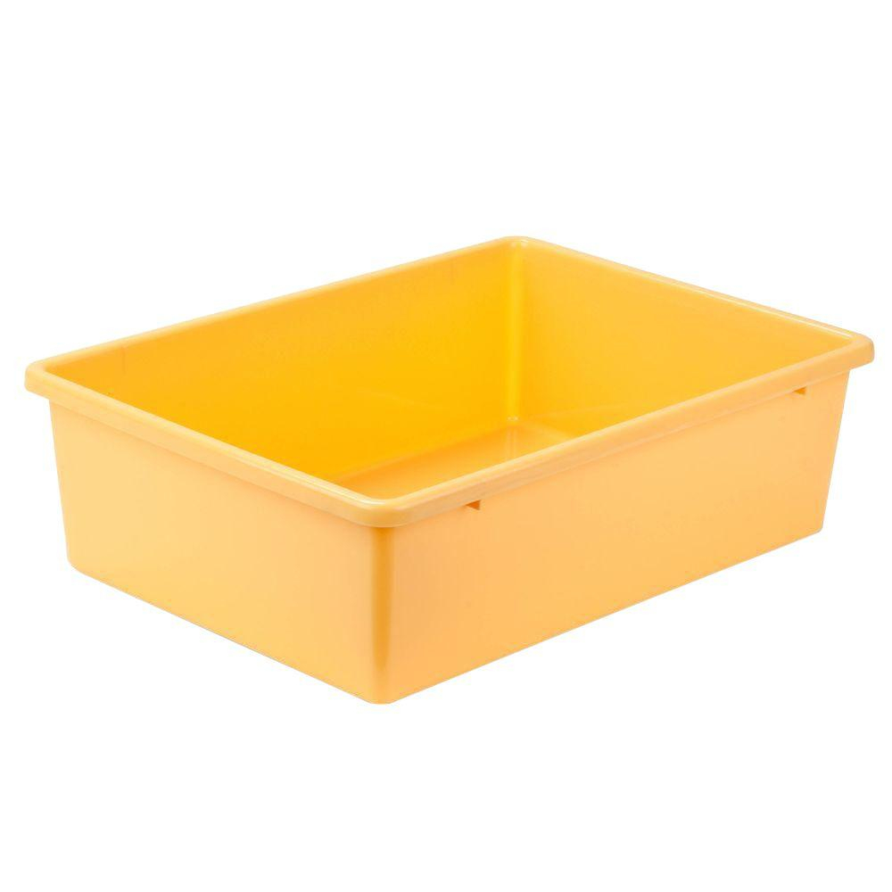 Honey Can Do 165 Qt Storage Bin In Yellow Prt Srt1602 Lgylw The throughout measurements 1000 X 1000