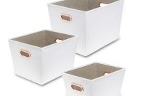 Honey Can Do 60 Qt White With Copper Handles Canvas Tote 3 Piece in size 1000 X 1000