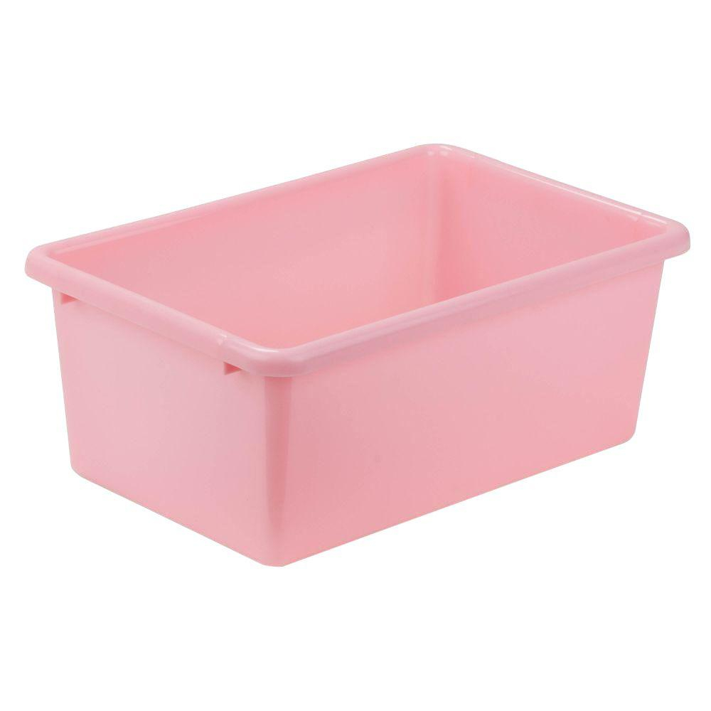 Honey Can Do 79 Qt Storage Bin In Light Pink Srt1603 Smltpnk The throughout measurements 1000 X 1000