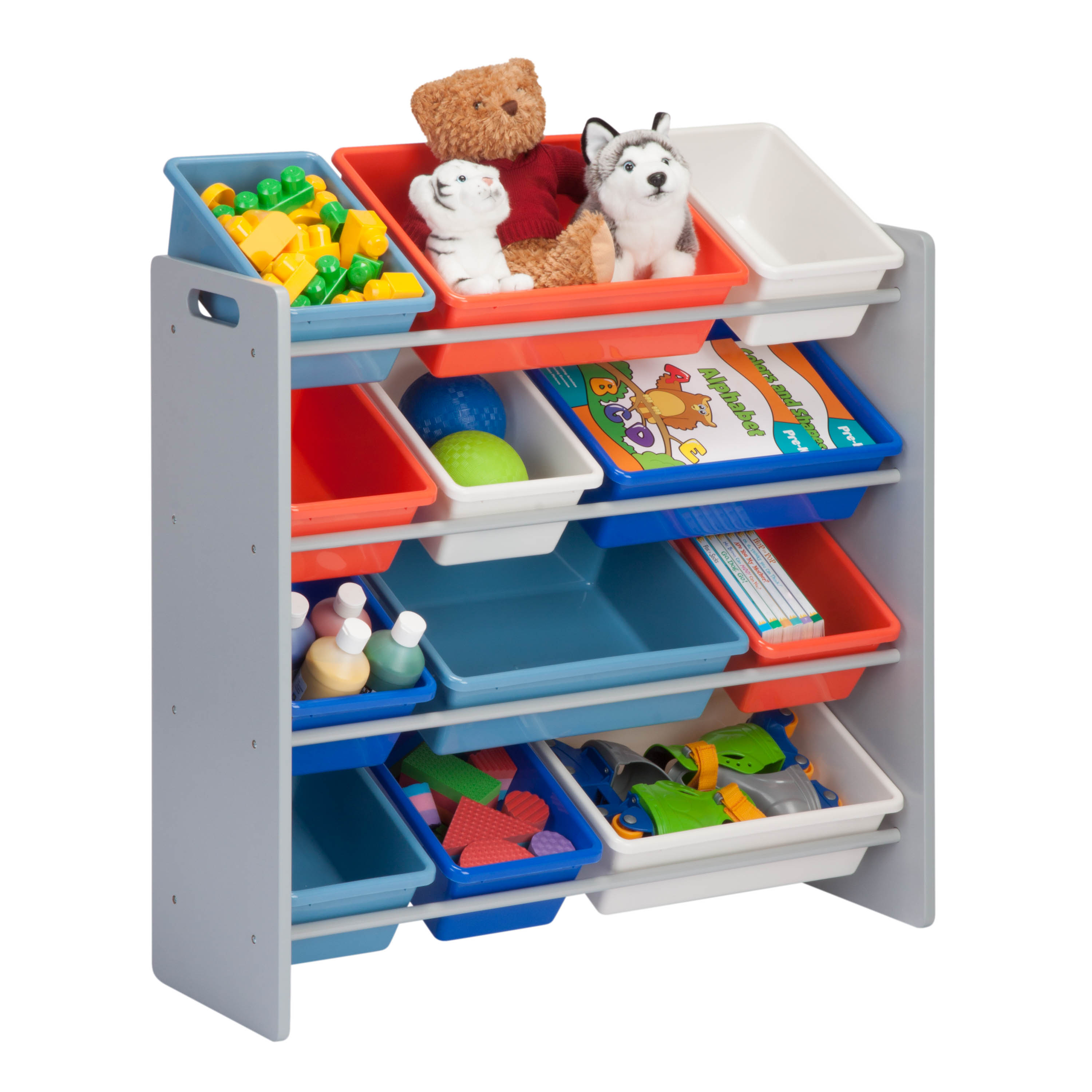 Honey Can Do Kids Toy Organizer With 12 Storage Bins Multicolor Inside Dimensions 3000 X 3000 