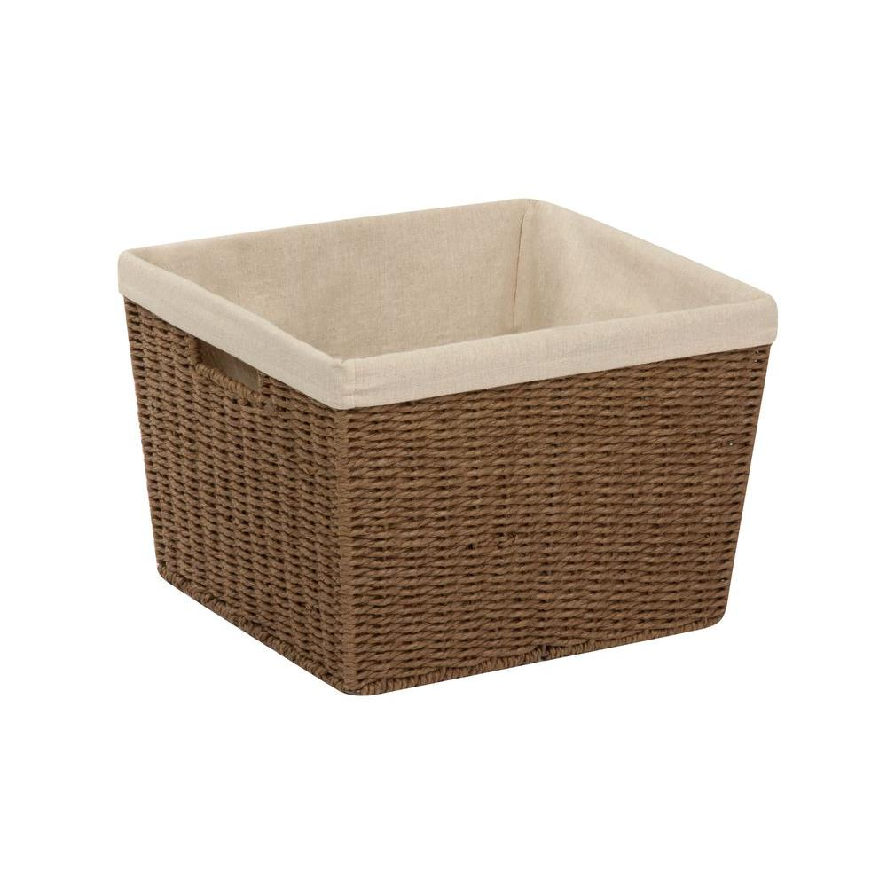 Honey Can Do Paper Rope Storage Basket With Liner Brown Sto 03566 intended for sizing 1000 X 1000