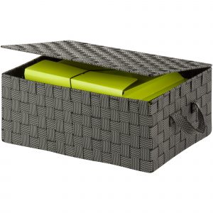 Honey Can Do Woven Storage Box With Hinged Lid Espresso Walmart inside size 2000 X 2000