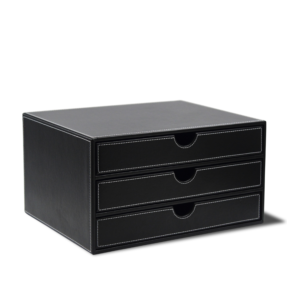 Horizontal Drawer Cabinet Feedback 3 Drawer 3 Layer Leather Desk inside measurements 1000 X 1000