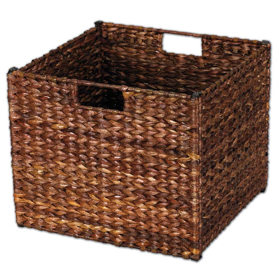 Household Essentials 13 In W X 11 In H X 13 In D Stained Brown with proportions 900 X 900