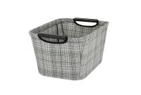 Household Essentials 7 In X 13 In Tapered Canvas Storage Bin With inside sizing 1000 X 1000