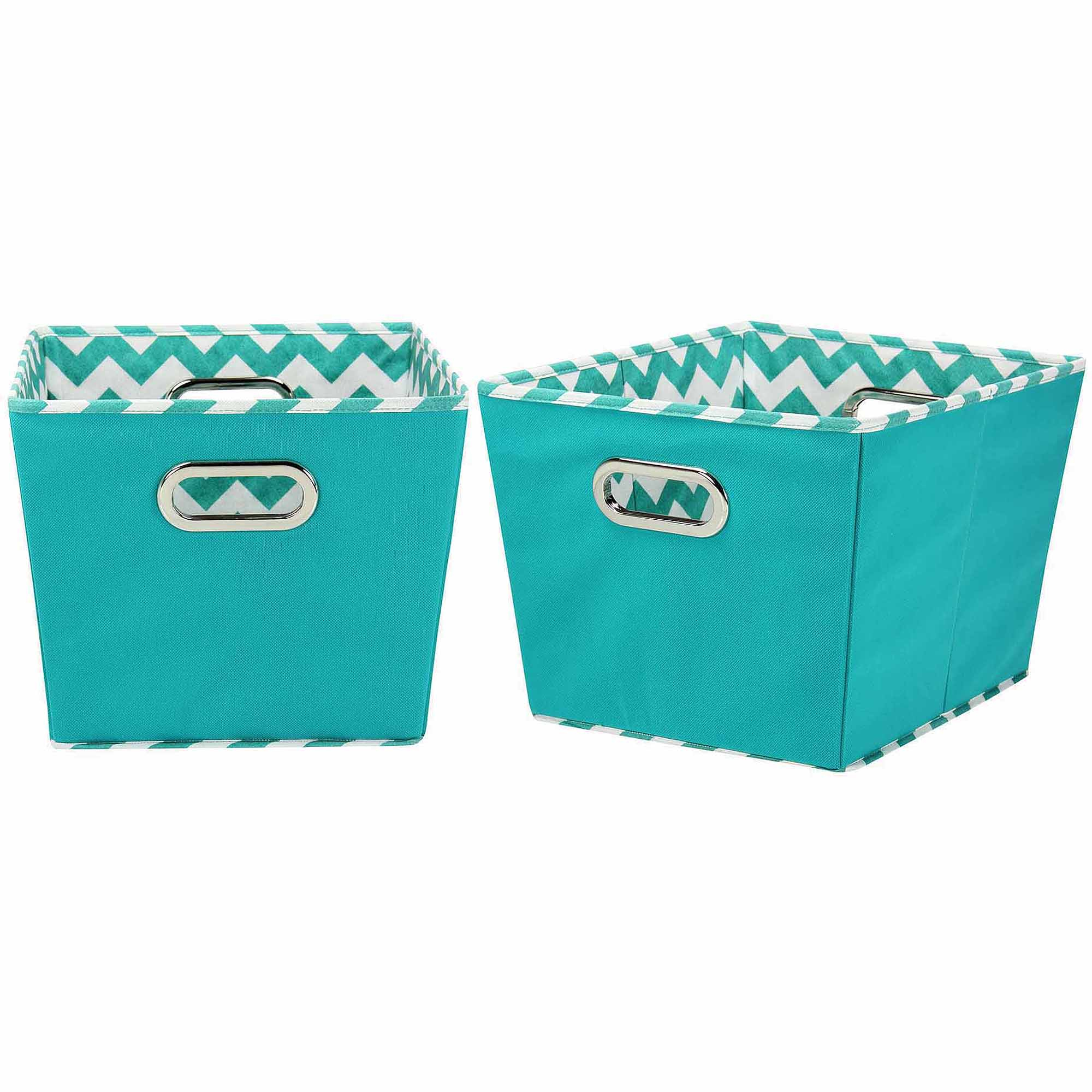 Household Essentials Medium Decorative Storage Bins 2pk Aqua And intended for proportions 2000 X 2000