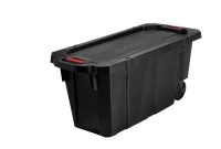 Husky 45 Gal Latch And Stack Tote With Wheels In Black 206133 The for proportions 1000 X 1000