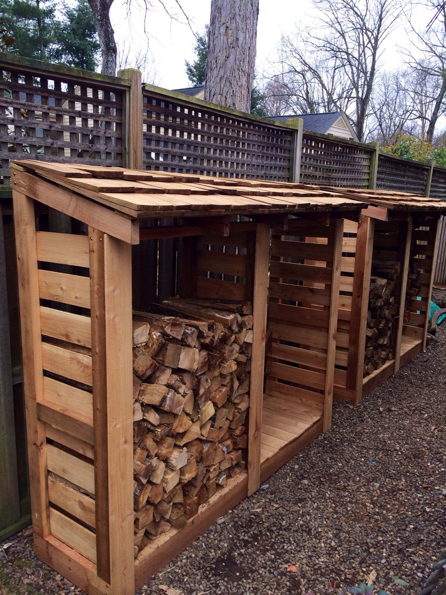 I Built These Red Cedar Firewood Storage Bins For Our Backyard Im regarding sizing 1536 X 2048