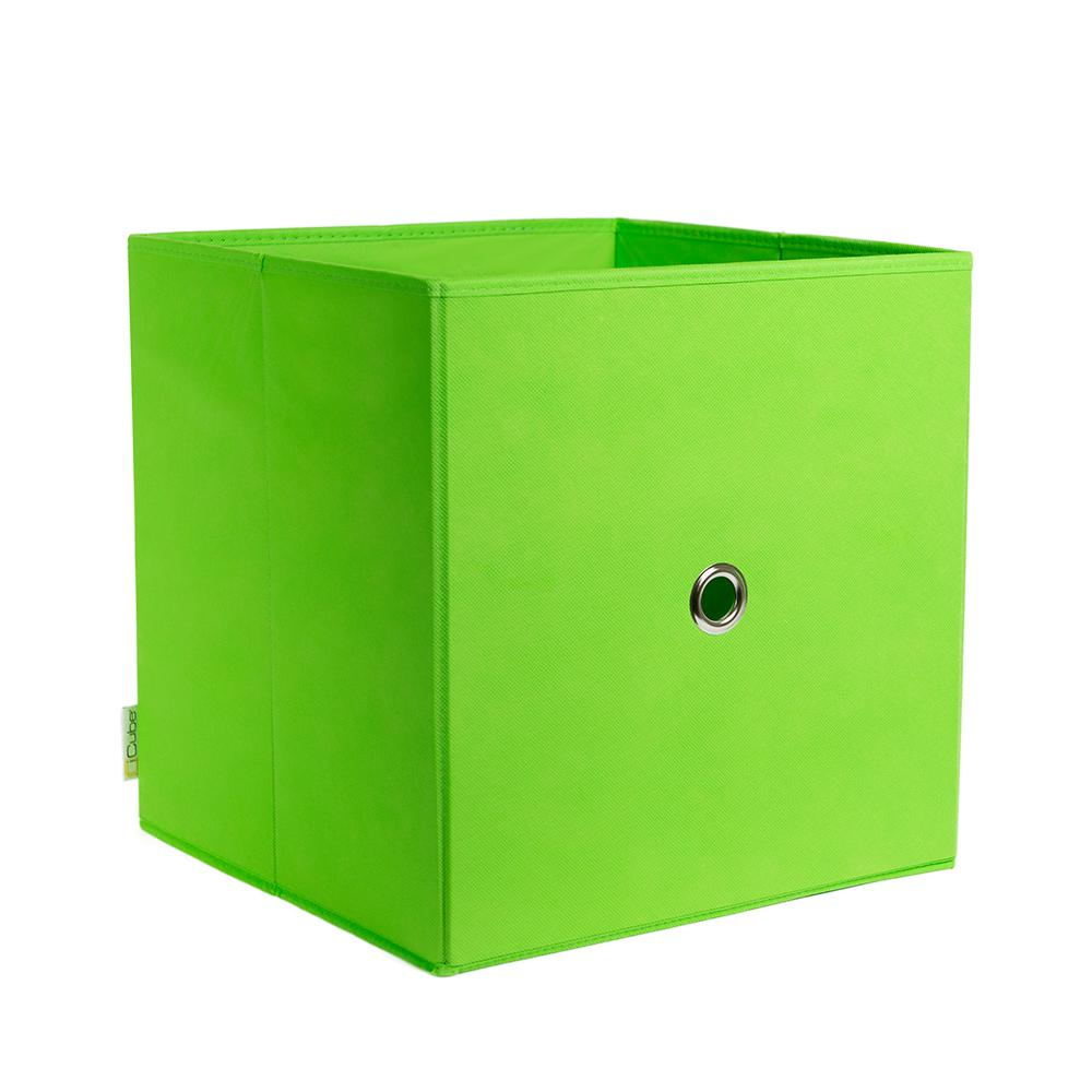 Icube Full Fabric Drawer 125 In X 125 In Lime Fabric Storage Bin with proportions 1000 X 1000