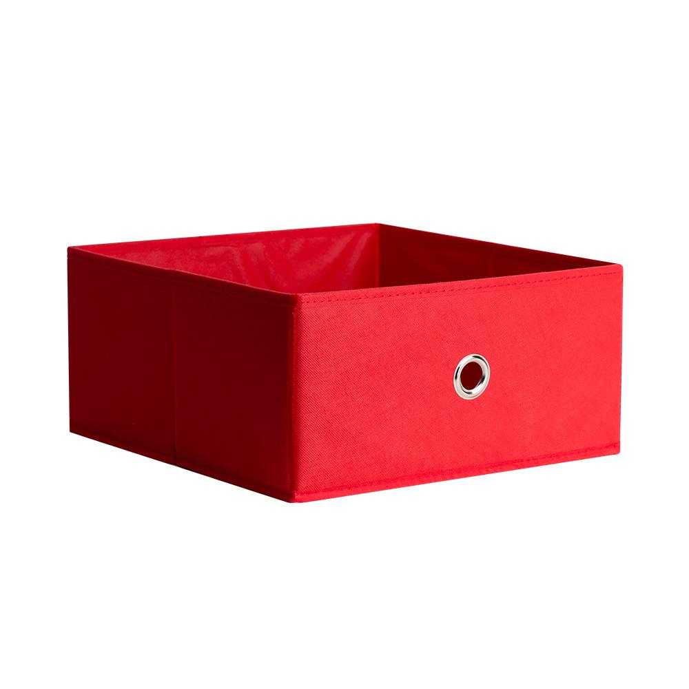Icube Half Fabric Drawer 125 In X 59 In Red Fabric Storage Bin in size 1000 X 1000