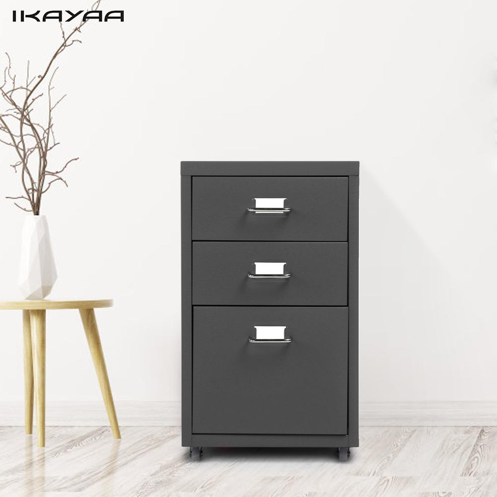 Ikayaa Metal Storage Cabinets Drawer Filing Cabinet Detachable for dimensions 1000 X 1000