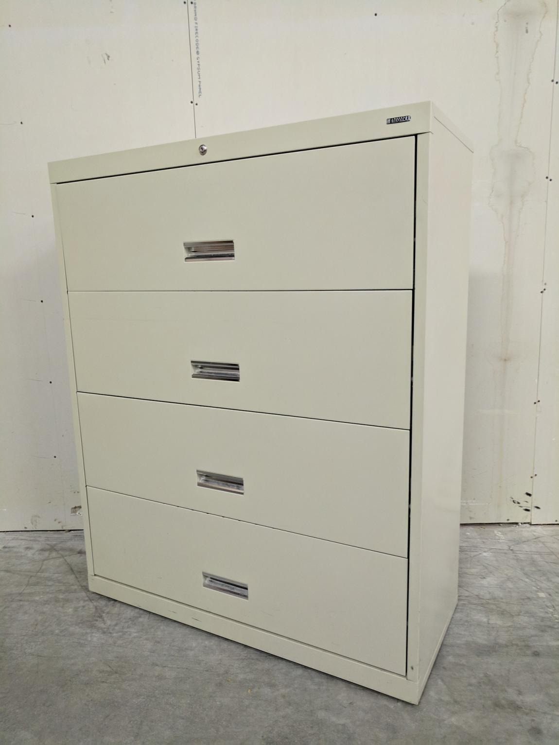 Images Anderson Hickey 4 Drawer Tan Lateral File Cabinet 42 Inch Wide for measurements 1150 X 1533