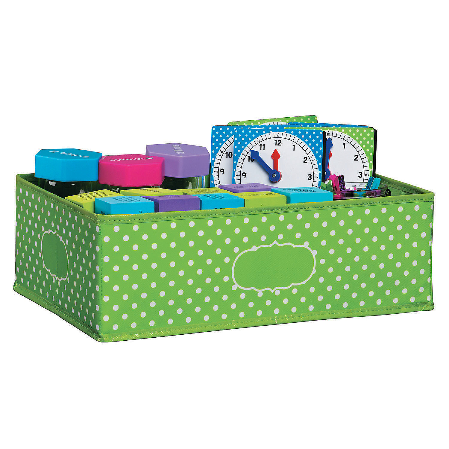 In 13837503 Lime Polka Dots Storage Bin 16 X 11 X 5 Fun for sizing 1500 X 1500