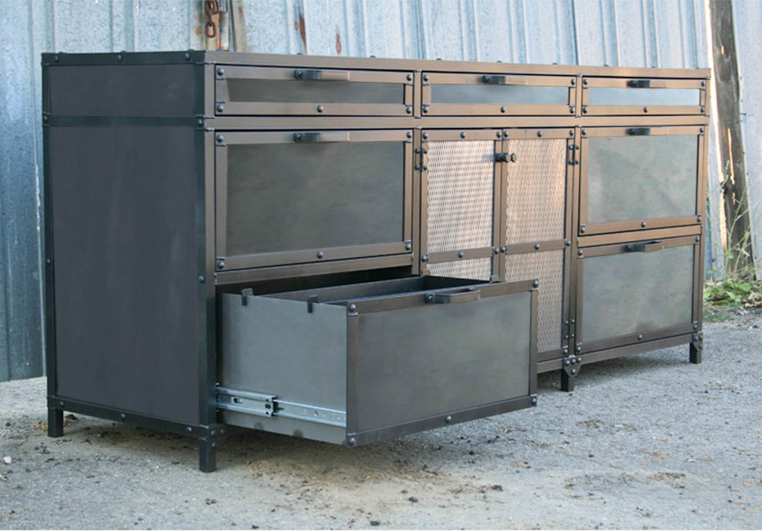 Industrial File Cabinet Combine 9 Industrial Furniture pertaining to proportions 1100 X 767
