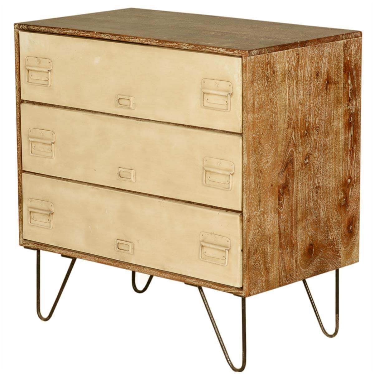 Industrial Mango Wood Iron File Cabinet 3 Drawer Dresser intended for measurements 1200 X 1200