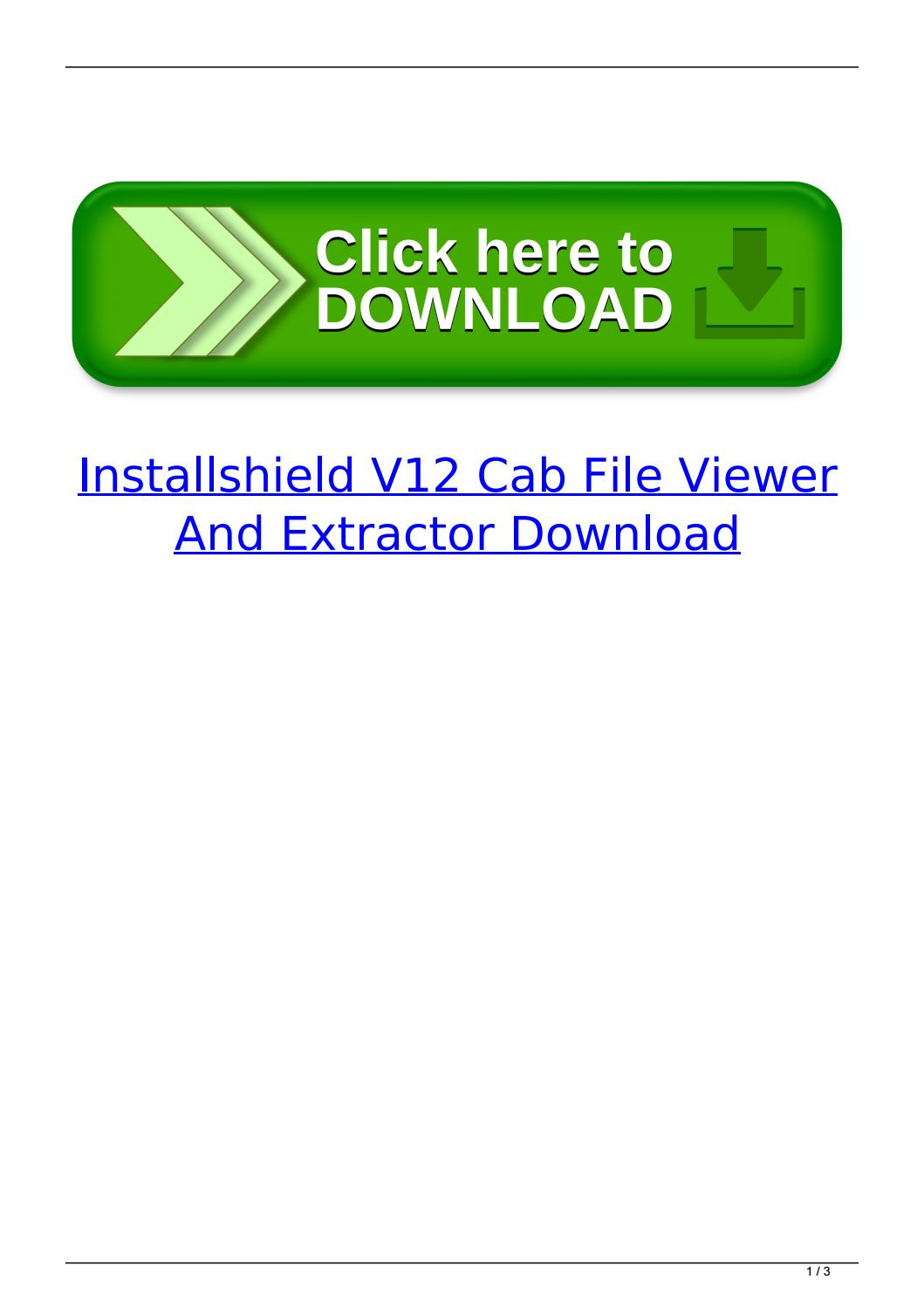 Installshield V12 Cab File Viewer And Extractor Download throughout size 1059 X 1497