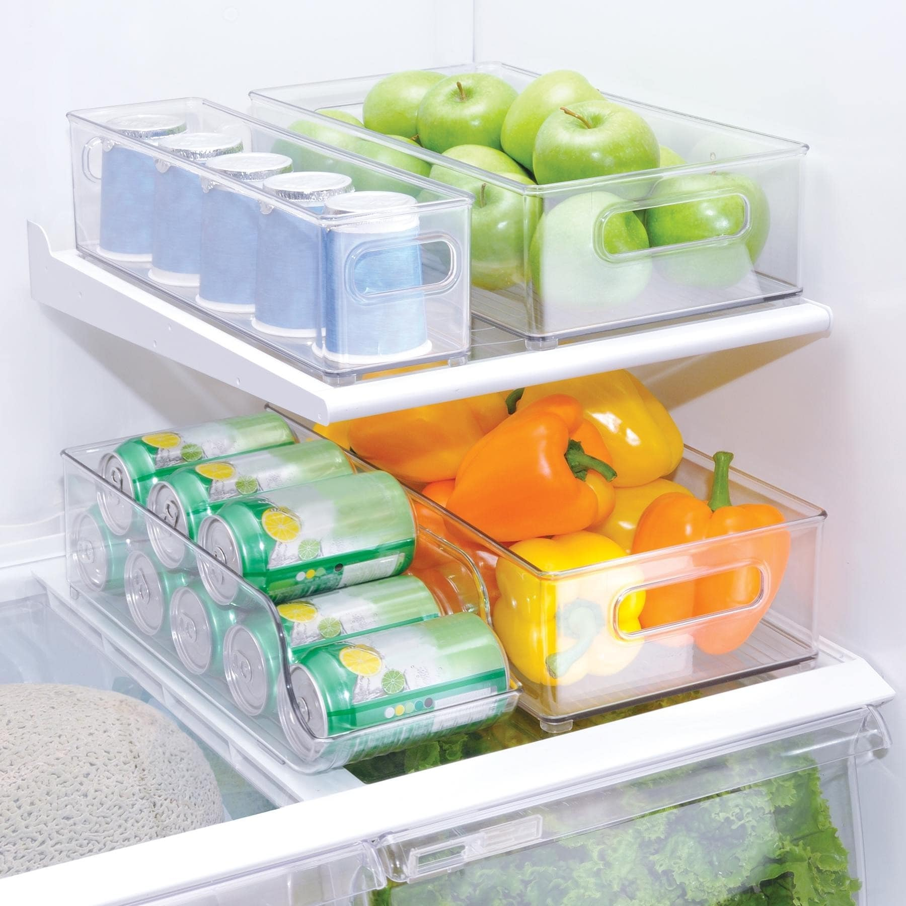 Interdesign Stackable Kitchen Storage Organizer Bins For Fridge within sizing 1800 X 1800